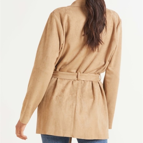 Evereve Level 99 Belted Faux Suede Blazer Women’s - Size XL - Picture 3 of 10